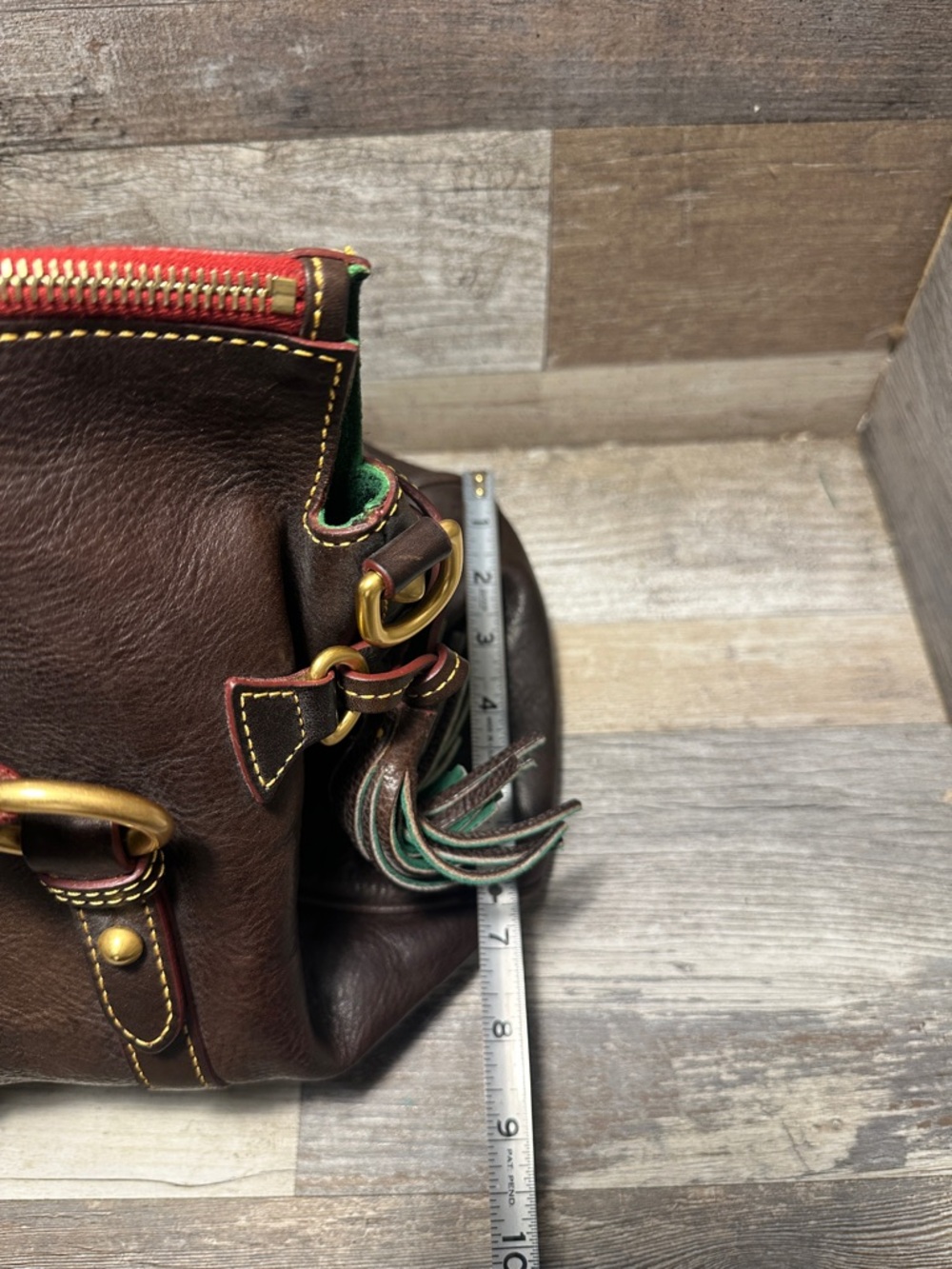 Dooney & Bourke Florentine Satchel Handbag - Brown - Picture 15 of 15